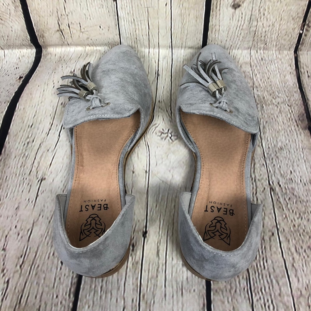 Adorable Gray  Tassel Loafer Flats Slip on Shoes - Picture 7 of 7